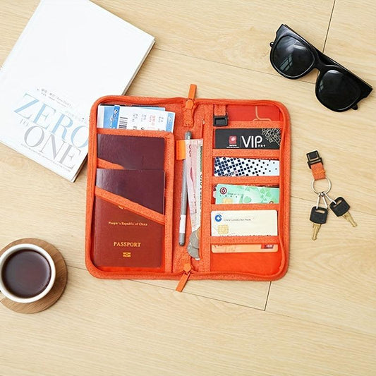 Travel Document Bag for Passport and Tickets Storage
