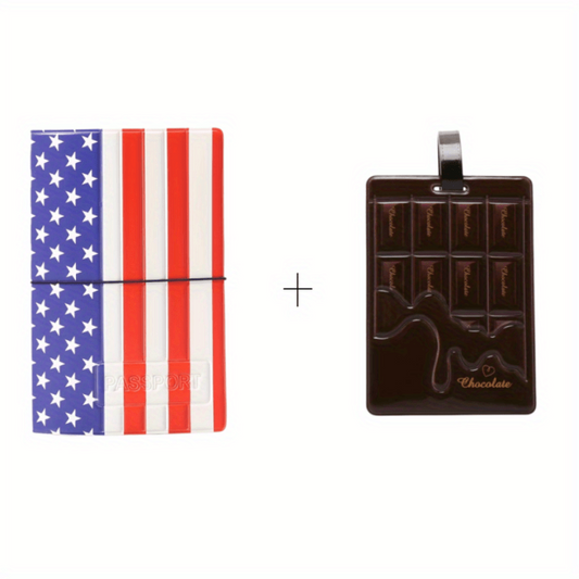 Astronaut American Flag Passport Case & Luggage Tag Set