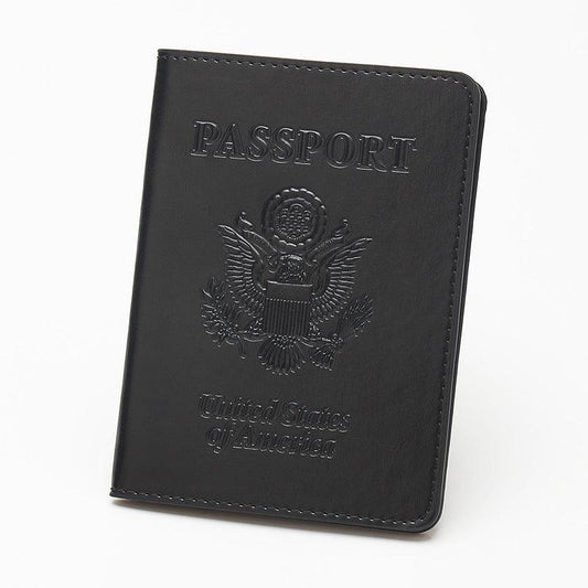 Vaccine Card and Passport Protector, PU Leather, Slot for Vaccine Card