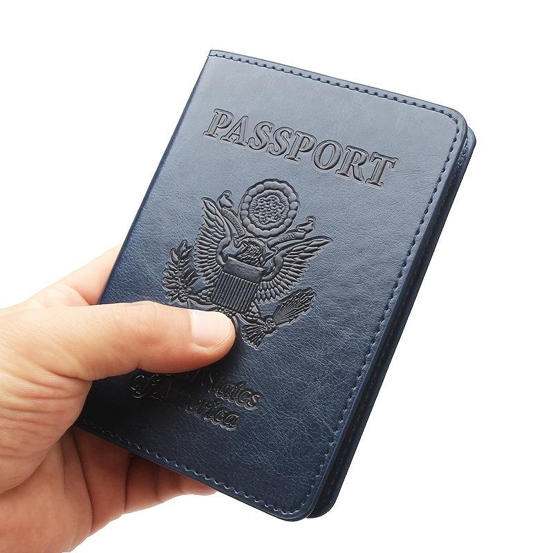 Vaccine Card and Passport Protector, PU Leather, Slot for Vaccine Card