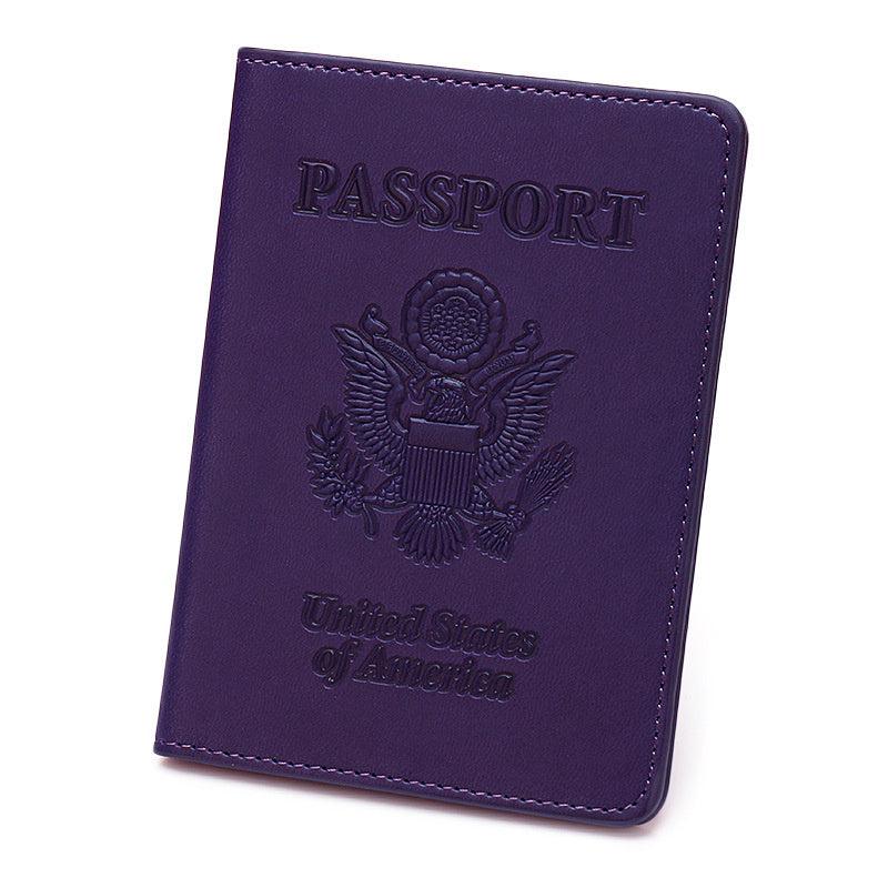 Vaccine Card and Passport Protector, PU Leather, Slot for Vaccine Card