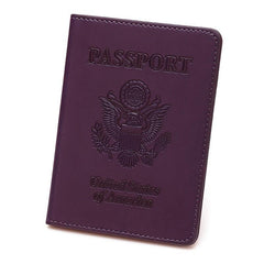 Vaccine Card and Passport Protector, PU Leather, Slot for Vaccine Card