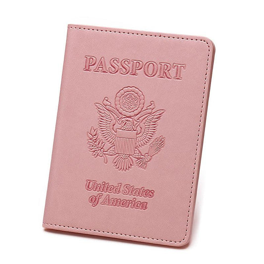 Vaccine Card and Passport Protector, PU Leather, Slot for Vaccine Card