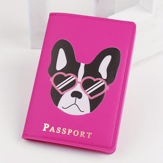 Cartoon Dog Passport Holder Travel Passport Holder