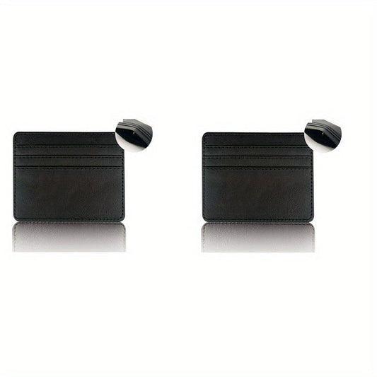 2pcs Thin Card Holder Coin Purse Large Capacity