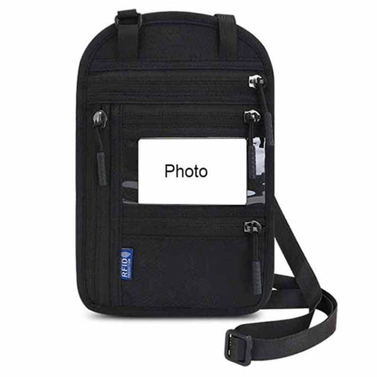 RFID Crossbody Passport Bag with Shoulder Strap