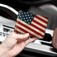 Flag PU Leather Card Holder Multifunctional