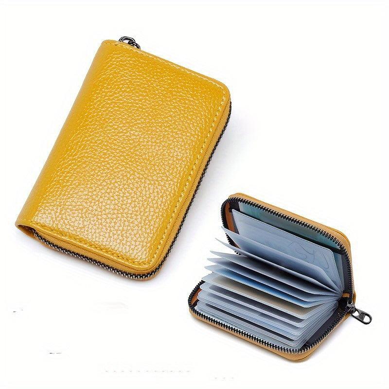 26 Card Slots PU Leather Credit Card Storage Bag Unisex Texture Driving Coin Pur