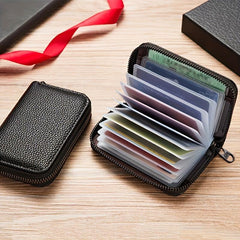 26 Card Slots PU Leather Credit Card Storage Bag Unisex Texture Driving Coin Pur