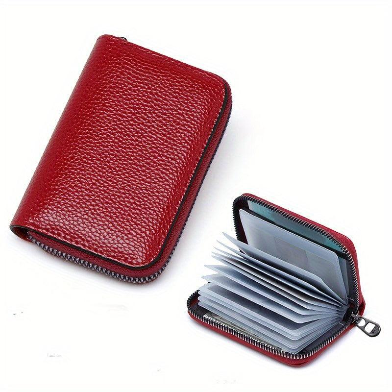 26 Card Slots PU Leather Credit Card Storage Bag Unisex Texture Driving Coin Pur