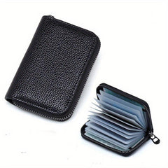 26 Card Slots PU Leather Credit Card Storage Bag Unisex Texture Driving Coin Pur