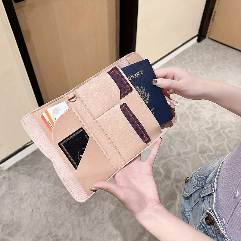 Passport Bag Overseas Travel Passport Clip Coin Purse Ticket Document Bag