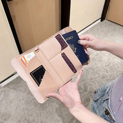 Passport Bag Overseas Travel Passport Clip Coin Purse Ticket Document Bag