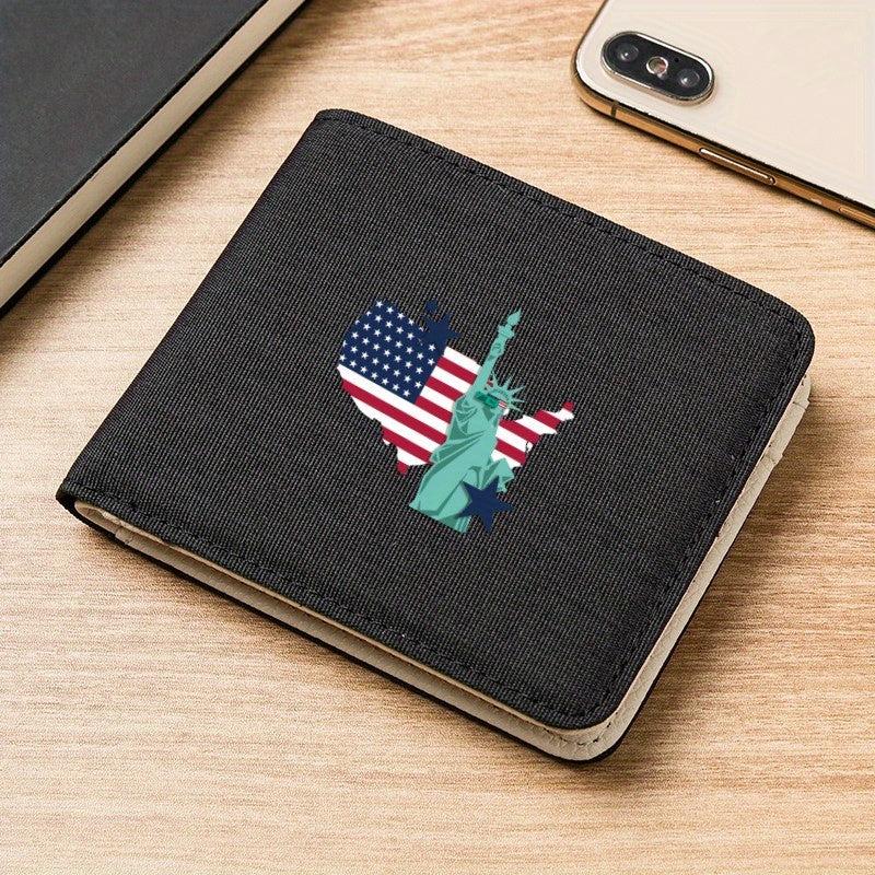 Men's Canvas Short Wallet Casual Pocket Thin Money Card Licence Bag