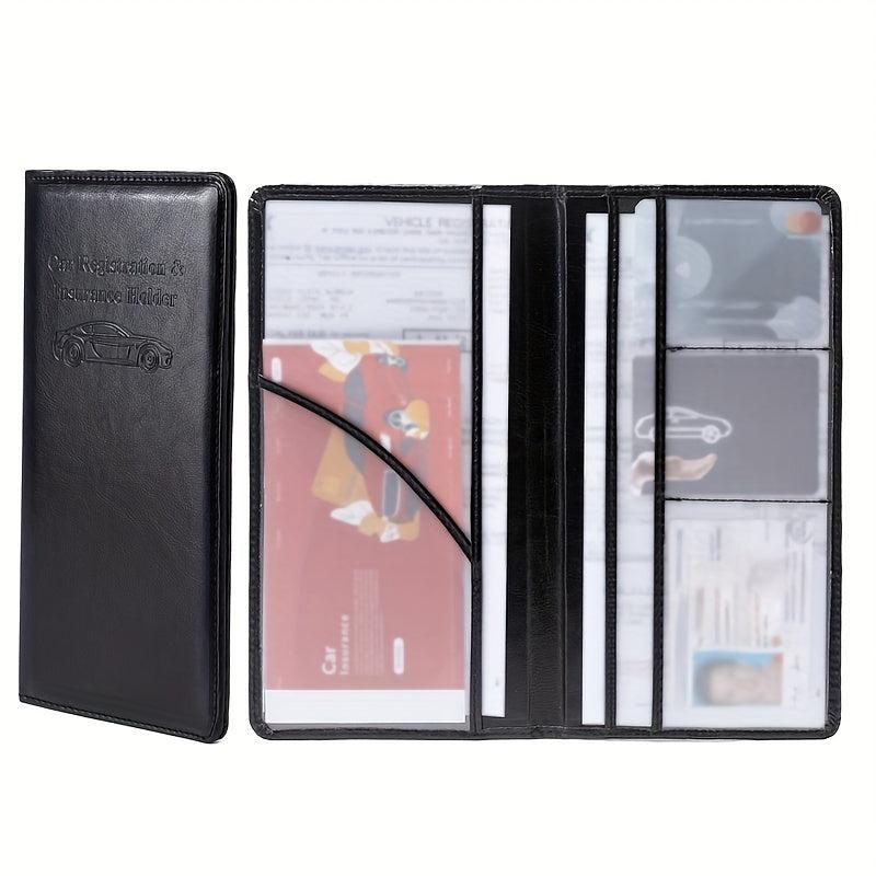 PU Driver's Leather Case Car Registration Insurance Protective Cover
