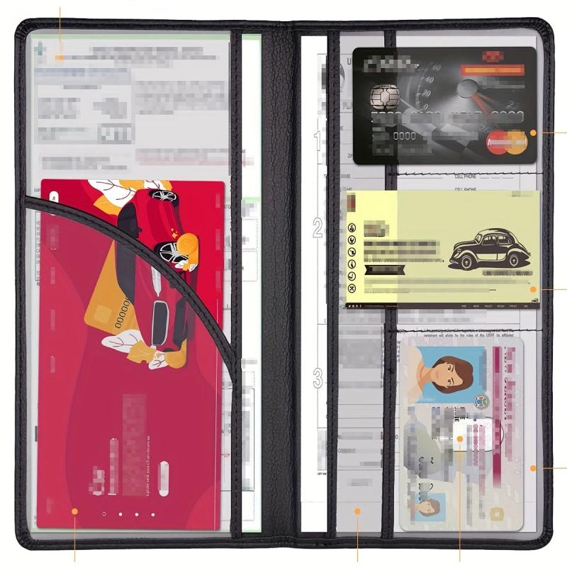 PU Driver's Leather Case Car Registration Insurance Protective Cover