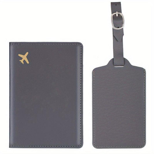 Passport Cover Case & Luggage Tag Set for Women