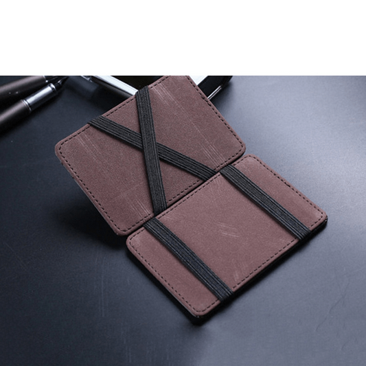Engraved Card Holder For Men Slim PU Leather Wallet