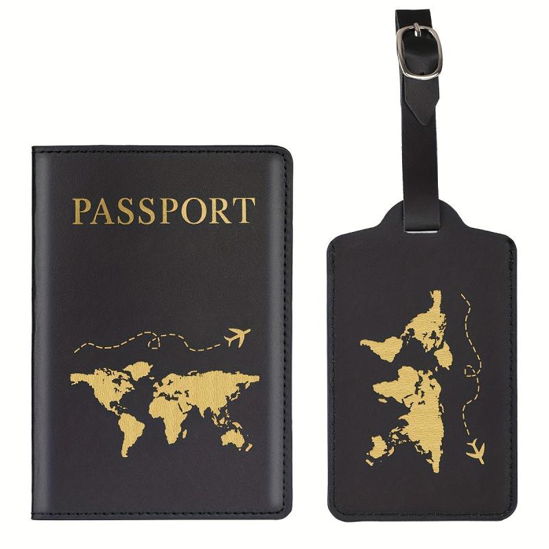 Passport Cover and Luggage Tag Set for Travel