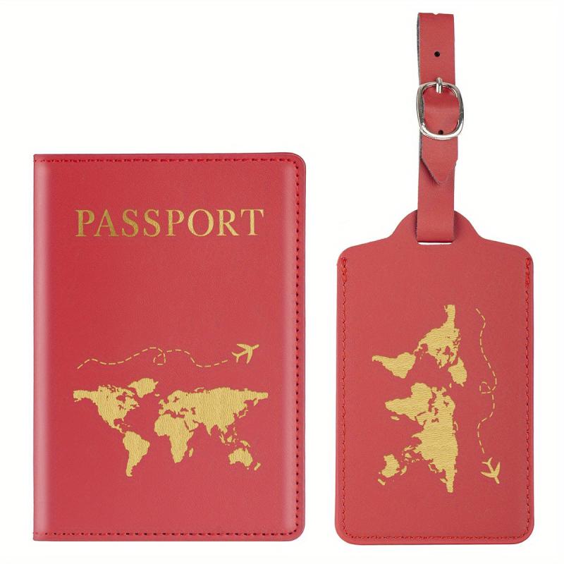 Passport Cover and Luggage Tag Set for Travel