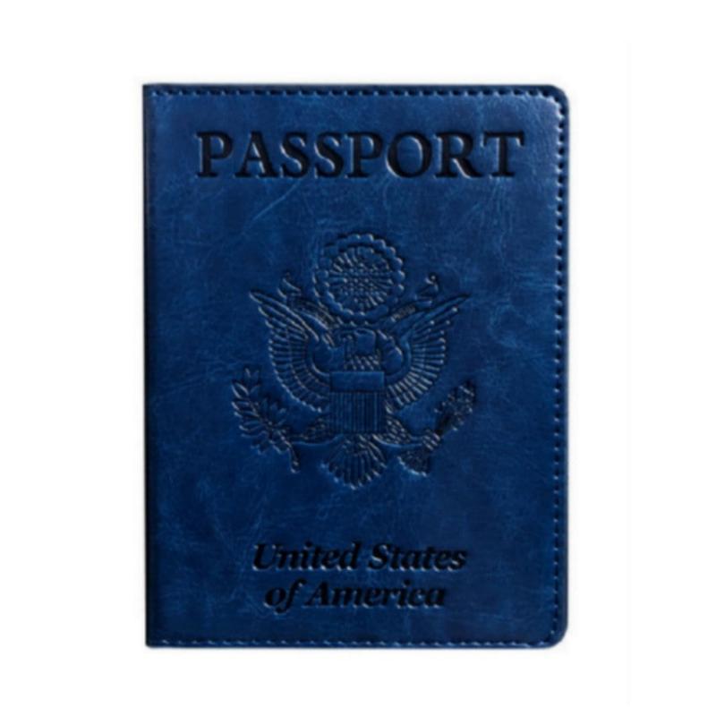 Passport Protector & Vaccine Card Holder Travel Case PU Leather