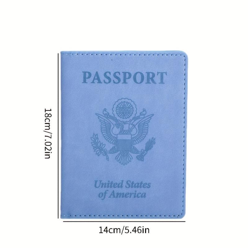 Passport Protector & Vaccine Card Holder Travel Case PU Leather