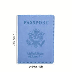 Passport Protector & Vaccine Card Holder Travel Case PU Leather