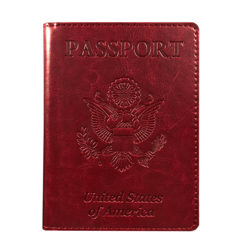 Passport Protector & Vaccine Card Holder Travel Case PU Leather