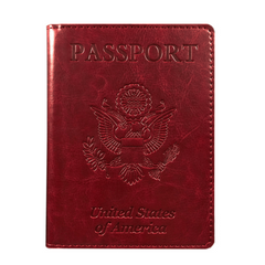 Passport Protector & Vaccine Card Holder Travel Case PU Leather