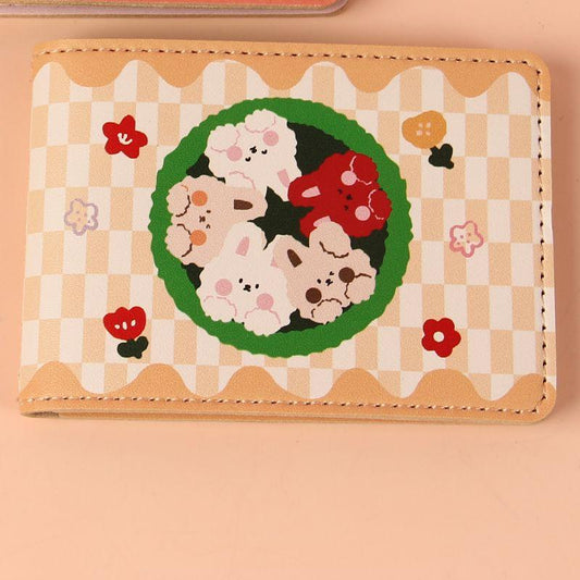 Cloud Animal Family Card Holder ID Passport Bag