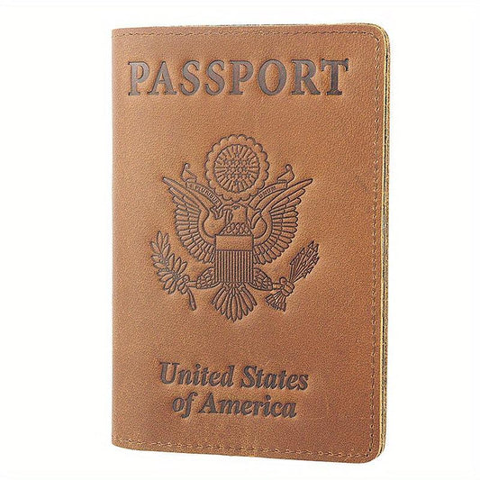 Leather Passport Holder RFID Blocking