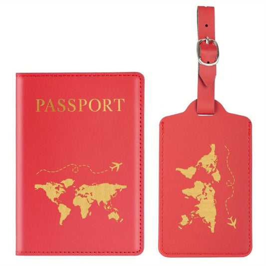 Passport Wallets Set with Organizer Slots and Luggage Tags