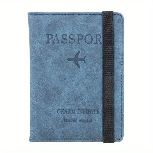 RFID Leather Passport Protector Document Package Travel Holder