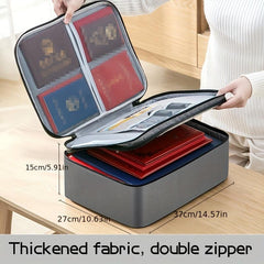 DocSafe Document Bag With Lock Fireproof 3 Layer File Storage Case