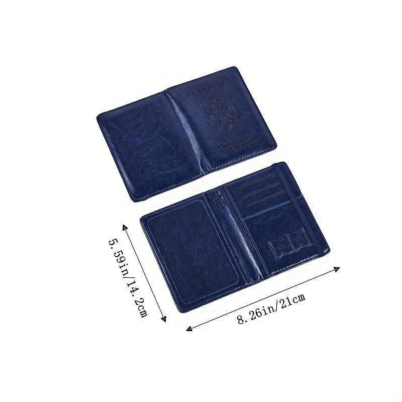 Travel Passport Holder US Passport Protector PU Leather Document Holder