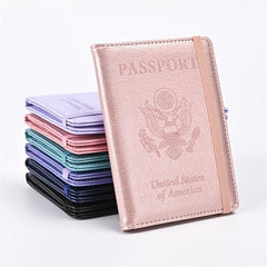 Travel Passport Holder US Passport Protector PU Leather Document Holder