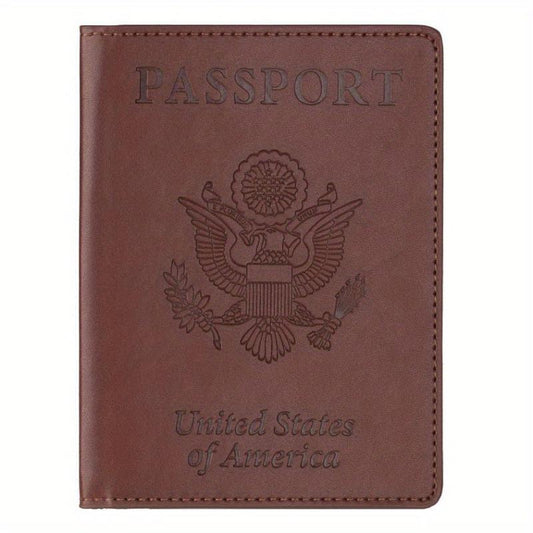 Slim Leather Passport Cover with Card Holder Slot