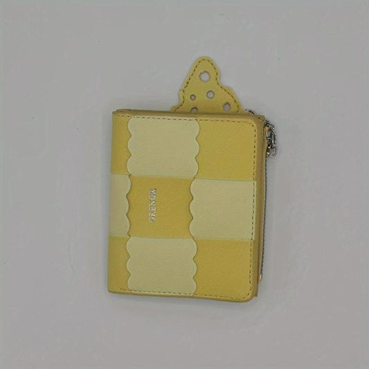 Cheese Pendant Biscuit Shape Wallet with Card Slots Pocket
