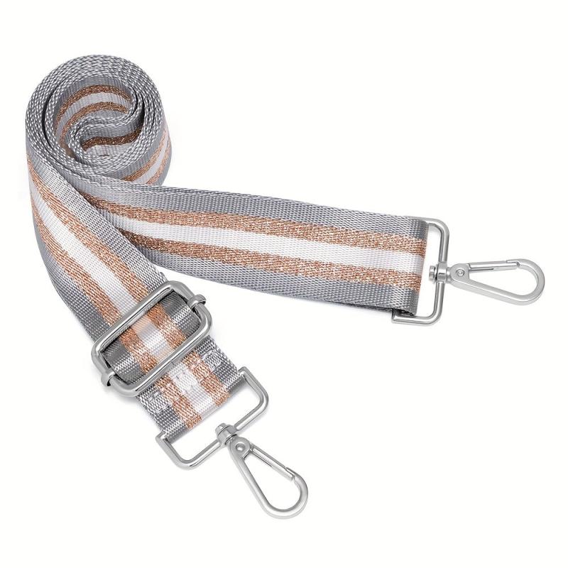 Colorblock Wide Strap Adjustable Durable Bag Strap Travel Accessory