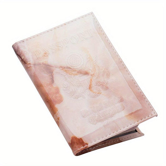 Marble Passport Holder Card Ticket Travel Accessories