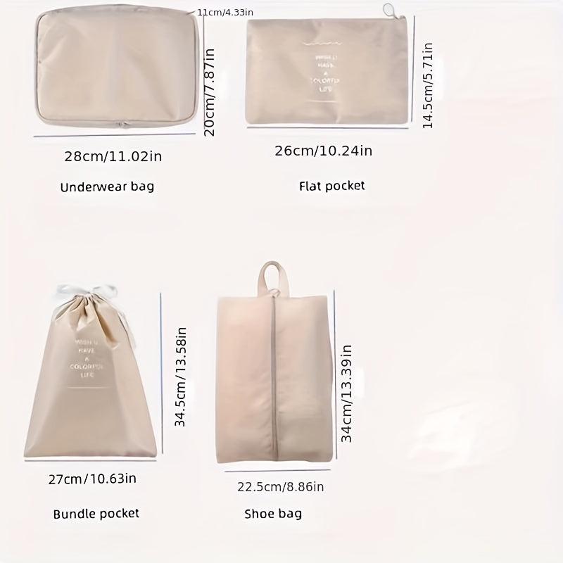 7 Travel Packing Cubes Mesh Luggage Storage Bags Shoes Bag