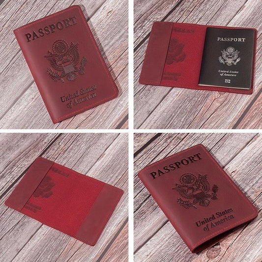 Leather Passport Holder Travel Accessory