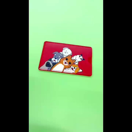 Cartoon Card Holder PU Leather Bus Card Holder