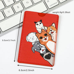 Cartoon Card Holder PU Leather Bus Card Holder