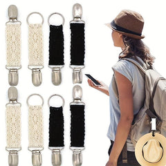Hat Clips Holder Flower Lace Hat Keeper Clip Multifunctional Duck Clip