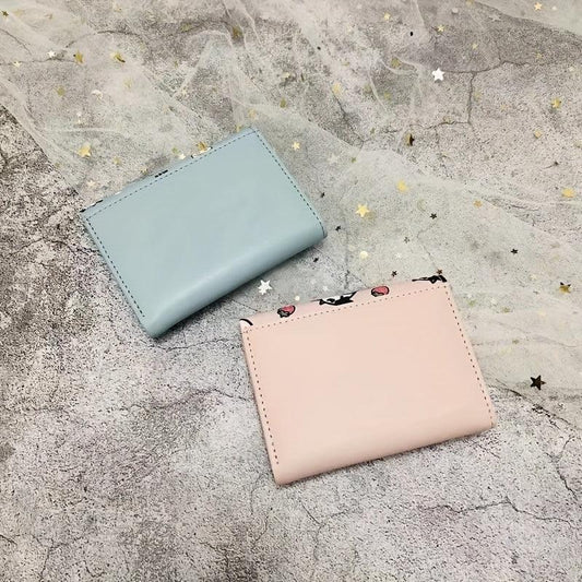 Slot Short Small Coin Purse Mini Money Clip Cow Card Bag