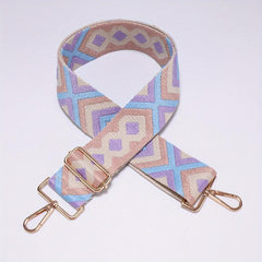 Geometric Embroidery Adjustable Purse Strap Wide Handbag Belt