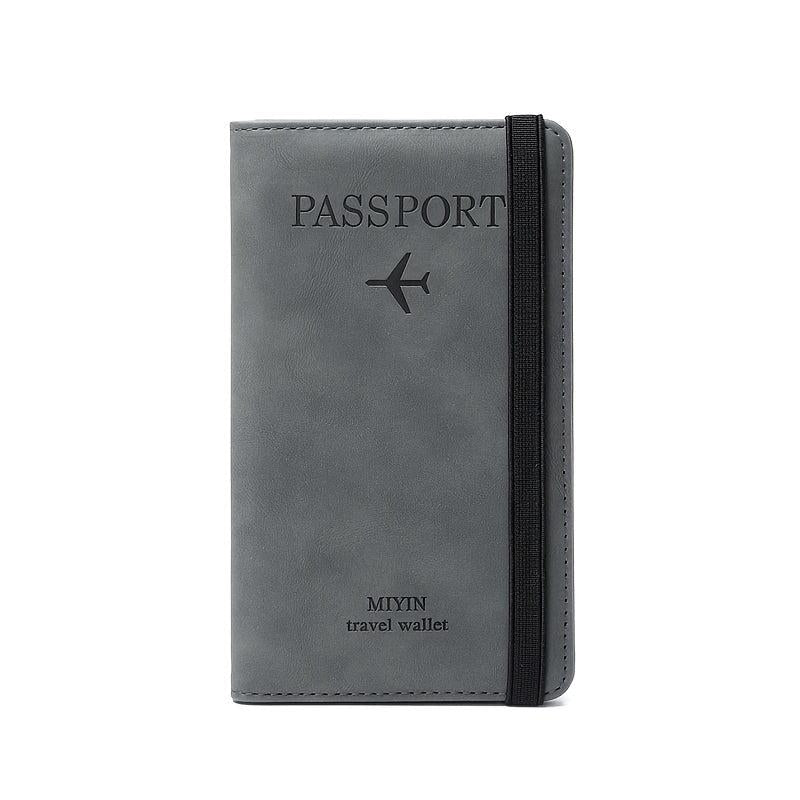 RFID Blocking Passport Holder Wallet PU Leather