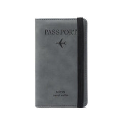 RFID Blocking Passport Holder Wallet PU Leather