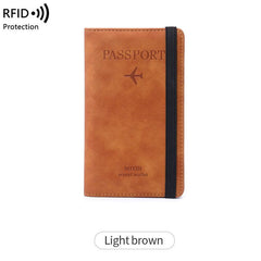 RFID Blocking Passport Holder Wallet PU Leather